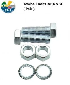 Towball Nut & Bolts High Tensile Tow Hitch Bolts & Washers M16 X 50mm Pair