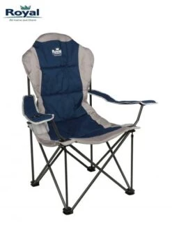 Royal President Folding Lightweight Camping Chair Blue Silver Caravan Outdoor -Camping Online 4455722