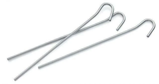 Highlander 24cm 9.5″ Steel Round Wire Tent Pegs X 10 Camping Caravan 3 Highlander 24cm 9.5″ Steel Round Wire Tent Pegs X 10 Camping Caravan - Image 3