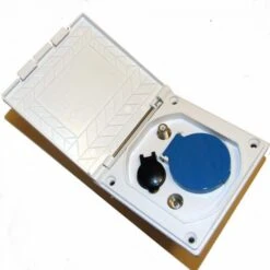 Caravan White External Utility Box For TV / SAT 12v And Continental Socket PO121 10 Caravan White External Utility Box For TV / SAT 12v And Continental Socket PO121 -Camping Online 4614