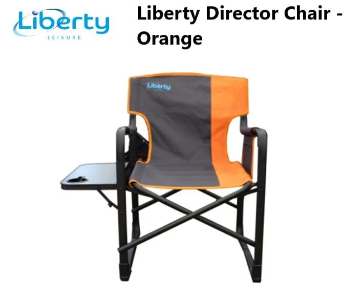 Liberty Camping Director’s Chair Orange Folding Side Table Caravan Motorhome 2 Liberty Camping Director’s Chair Orange Folding Side Table Caravan Motorhome - Image 2
