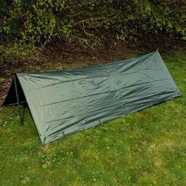Highlander Basha Olive Green Waterproof Military Tarp Rain Sun Shelter Camping 3 Highlander Basha Olive Green Waterproof Military Tarp Rain Sun Shelter Camping - Image 3