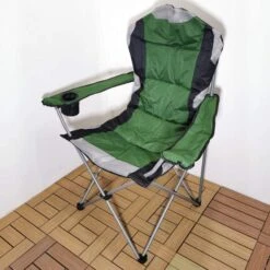 Redwood Leisure Padded Highback Camping Chair Green BB-FC170 -Camping Online 4934082