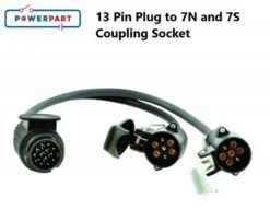 13 Pin Plug To 7N And 7S Coupling Socket Caravan Towing Lead Conversion B771350