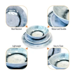 Liberty Linosa 12 Piece Melamine Dinner Set -Camping Online 5 2