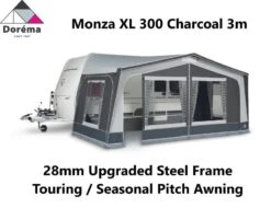 Dorema Monza XL300 Touring Seasonal Awning 28mm Steel Frame -Camping Online 5111753