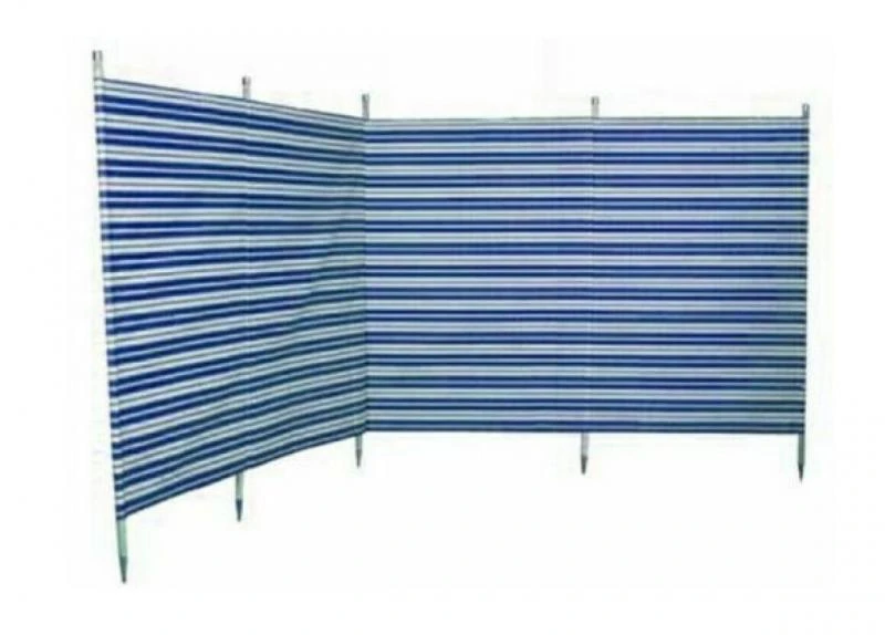 Blue Diamond Windbreak 5 Pole Canvas Navy Blue Stripe Caravan Camping WB520 4 Blue Diamond Windbreak 5 Pole Canvas Navy Blue Stripe Caravan Camping WB520 - Image 4