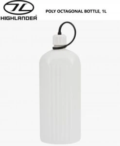 Highlander Octagonal 1L Poly Plastic Drinking Water Bottle CP007-1L -Camping Online 5129963