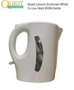 Quest Leisure Low Wattage Kettle 1L 850W Scotsman White Caravan Motorhome