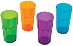 Quest Elegant Plastic Coloured Tall Tumbler Set Of 4.