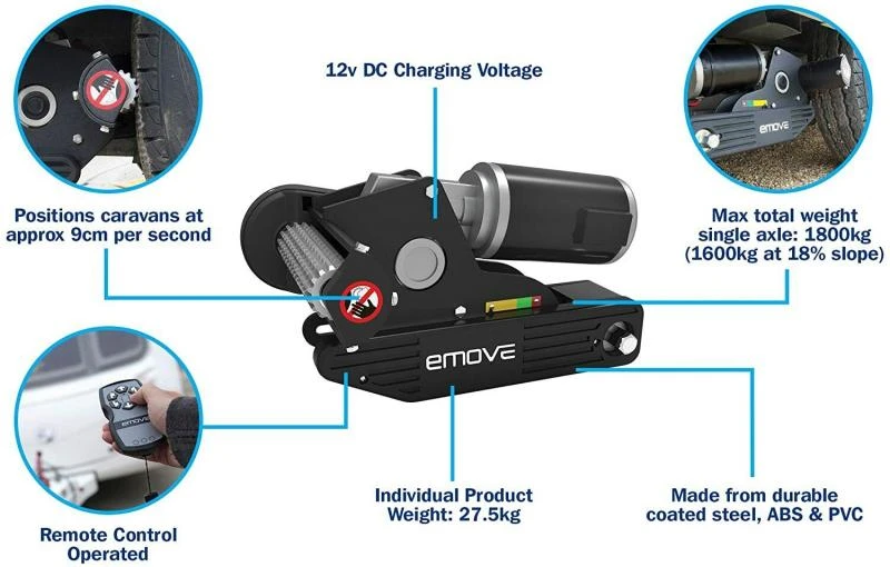 Emove EM203 Caravan Motor Mover Single / Twin Axle Chain Driven 5 Year Warranty 7 Emove EM203 Caravan Motor Mover Single / Twin Axle Chain Driven 5 Year Warranty - Image 7