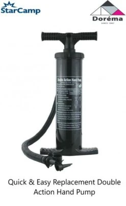 Starcamp Quick & Easy Awning Replacement Double Action Hand/Foot Pump 2 Litre