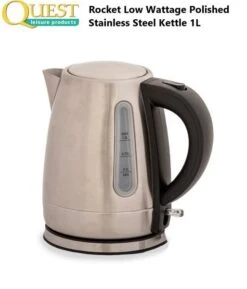 Quest Rocket Low Wattage Polished Stainless Steel Kettle 1L Caravan K0034SS
