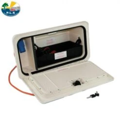 Caravan NBBS New Battery Box & Door System White PO570 -Camping Online 571a