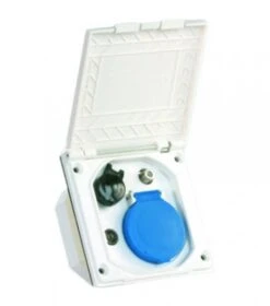Caravan White External Utility Box For TV / SAT 12v And Continental Socket PO121 9 Caravan White External Utility Box For TV / SAT 12v And Continental Socket PO121 -Camping Online 5807961
