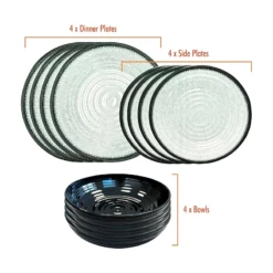 Liberty Sicily 12 Piece Melamine Dinner Set -Camping Online 6 3