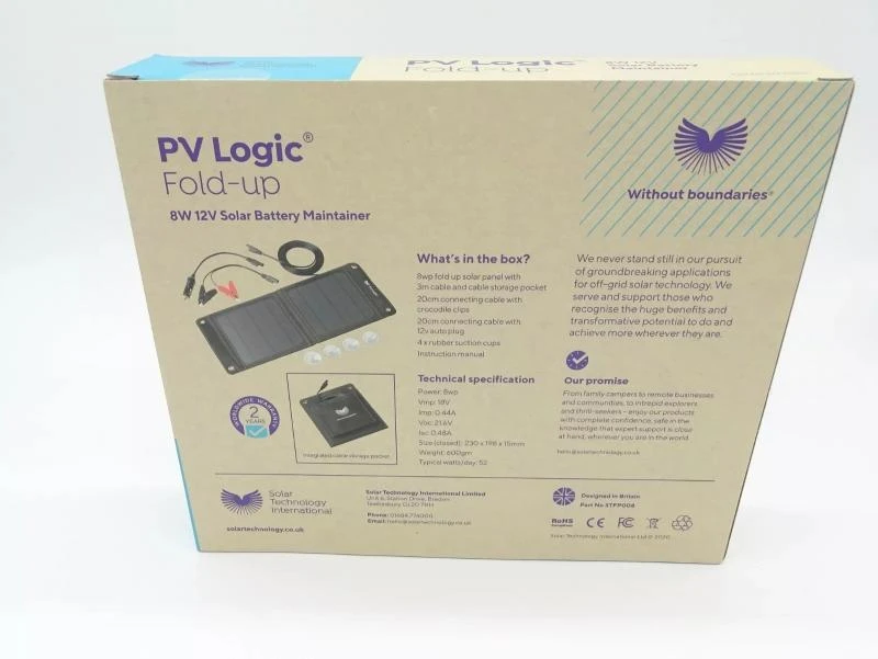 Solar Technology PV Logic Fold Up 8w 12v Battery Maintainer STFP08 7 Solar Technology PV Logic Fold Up 8w 12v Battery Maintainer STFP08 - Image 7
