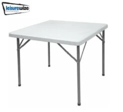 Leisurewize Blow Moulded Table 3ft Square Unfolded 88cm (L) X 88cm (W) X 73.5 H