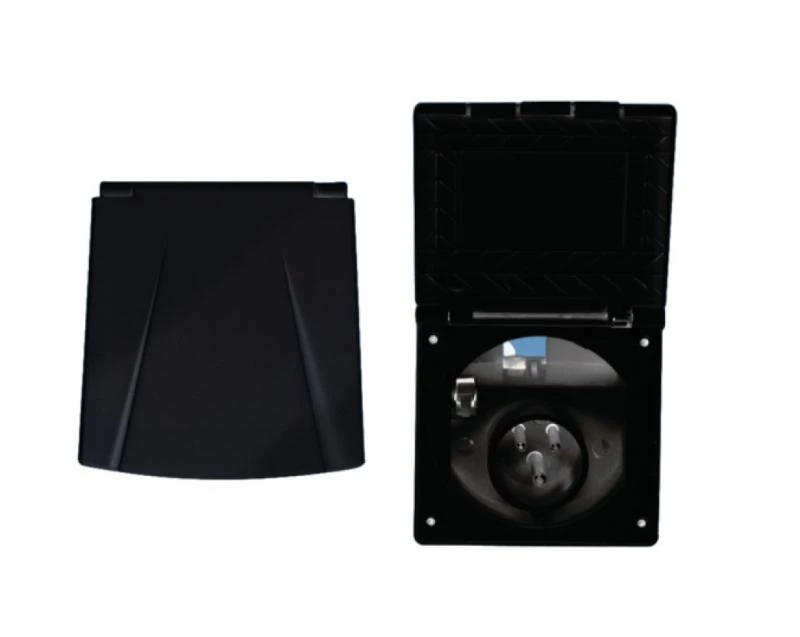 Caravan Electrics 16A 240v Flush Fitting Mains Inlet Socket New Flap Black PO140 3 Caravan Electrics 16A 240v Flush Fitting Mains Inlet Socket New Flap Black PO140 - Image 3