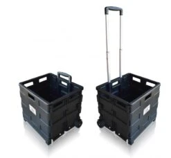 Sun Leisure Pack And Go Folding Shopping Trolley Boot Cart With Wheels Black 10 Sun Leisure Pack And Go Folding Shopping Trolley Boot Cart With Wheels Black -Camping Online 6161a