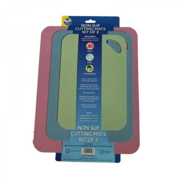 PLS Set Of 3 Non Slip Colour Coded Chopping Boards HW1000 2 PLS Set Of 3 Non Slip Colour Coded Chopping Boards HW1000 - Image 2