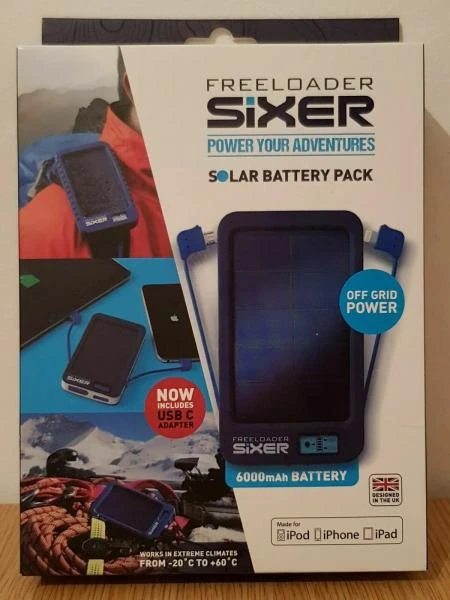 Freeloader Sixer Solar Panel Charging Pack 6000mAh Li-PO4 Battery Bank USB 3 Freeloader Sixer Solar Panel Charging Pack 6000mAh Li-PO4 Battery Bank USB - Image 3