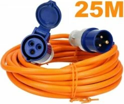 Semloh 25m Caravan Hook Up Extension Cable 2.5mm 240V 3pin Mains Electric Lead -Camping Online 661