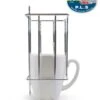 PLS Chrome Wire Mug Cup Holder Storage Wall Cupboard Mounted MI300