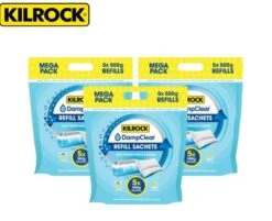 3 X Kilrock Damp Clear Refill Sachets 2.5Kg = 15 X 500g Caravan Home X 3 -Camping Online 66713a