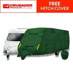 Crusader Coverpro 23ft To 25ft Fits Approx. 6.8M-7.4M Breathable 4 Ply Caravan Cover -Camping Online 675s l16001