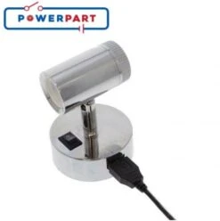 MENSA 1 SMD 12v LED Chrome Dimmer Spotlight C/w 2 USB OutletCaravan Motorhome PO788 10 MENSA 1 SMD 12v LED Chrome Dimmer Spotlight C/w 2 USB OutletCaravan Motorhome PO788 -Camping Online 6855