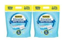 2 X Kilrock Damp Clear Moisture Refills 2.5kg Sachets Caravan Home -Camping Online 69012