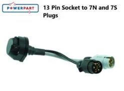 Caravan 13 Pin Socket To 7N & 7S Plugs Adaptor / Converter Lead – B771370 9 Caravan 13 Pin Socket To 7N & 7S Plugs Adaptor / Converter Lead – B771370 -Camping Online 6946633