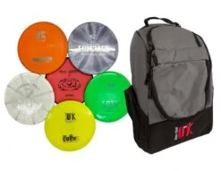 Disc Golf UK Taster Bag – 2X Putters, 2X Midrange, 2X Drivers & Bag Frisbee Golf