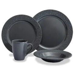 Quest 16 Piece Melamine Dinner Set Graceful Grey K2022 -Camping Online 7 3 2