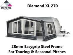 Dorema Diamond XL 270 Seasonal Awning 28mm Steel Frame -Camping Online 7174c