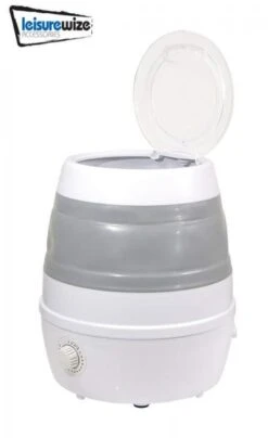 Leisurewize Portable Collapsible Washing Machine 230v Mains Camping Caravan