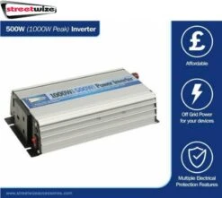 Streetwize 12v To 500 Watt /1000 Watt Inverter Power 500 Watt SWINV500 -Camping Online 7431A