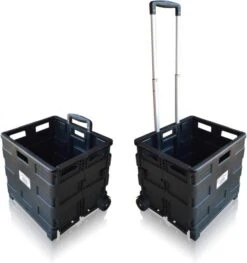 Sun Leisure Pack And Go Folding Shopping Trolley Cart With Wheels Black + Lid 10 Sun Leisure Pack And Go Folding Shopping Trolley Cart With Wheels Black + Lid -Camping Online 752851