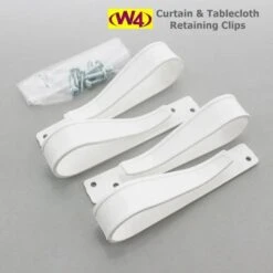 W4 Curtain & Table Cloth Retaining Clips + Screws Caravan Motorhome 00008