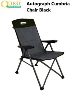 Quest Autograph Cumbria Caravan Motorhome Camping Chair – Black F3020-BL -Camping Online 7711433