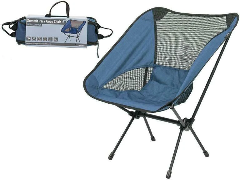Summit Ultra Compact Pack Away Chair Indigo Blue Portable Camping SUM633116 3 Summit Ultra Compact Pack Away Chair Indigo Blue Portable Camping SUM633116 - Image 3