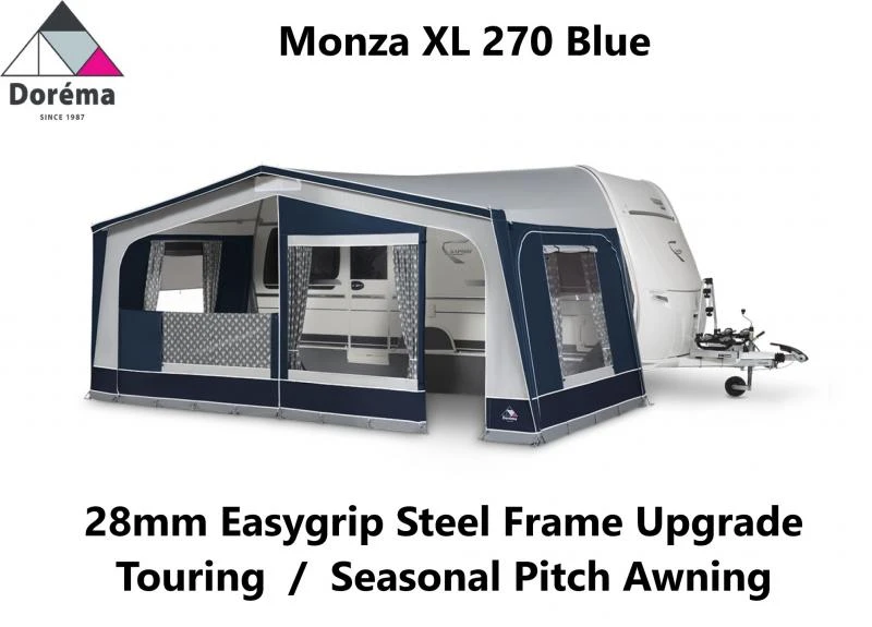 Dorema Monza XL 270 Seasonal Awning Blue 28mm Upgraded Steel Frame 4 Dorema Monza XL 270 Seasonal Awning Blue 28mm Upgraded Steel Frame - Image 4