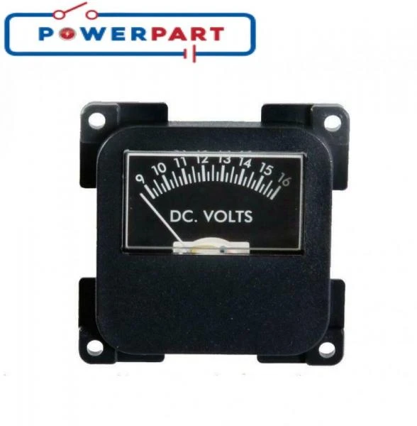 PowerPart Black C-Line 12 Volt Meter Caravan Motorhome PO408 2 PowerPart Black C-Line 12 Volt Meter Caravan Motorhome PO408 - Image 2