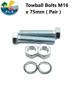 Towball Nut & Bolts High Tensile Tow Hitch Bolts & Washers M16 X 75mm Pair PH856