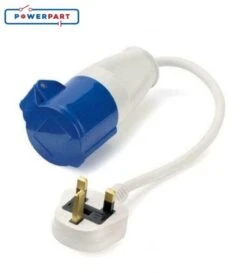 UK Mains Adaptor Cable 13a To 16a Fly Lead Hook Up PO107A -Camping Online 8264232