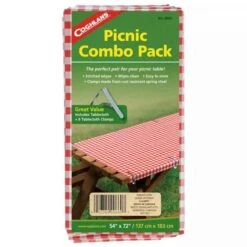 Coghlans Coghlan’s Picnic Combo Pack Tablecloth 54″x72″ Camping Accessory