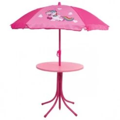 Children’s Garden Table Chair Set Unicorn Quest Leisure Kids Furniture Child -Camping Online 8553