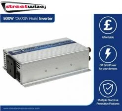 Streetwize 800W Main Car Power Inverter 230V AC 12V DC With USB Port SWINV800 13 Streetwize 800W Main Car Power Inverter 230V AC 12V DC With USB Port SWINV800 -Camping Online 8611A