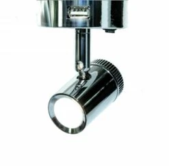 MENSA 1 SMD 12v LED Chrome Dimmer Spotlight C/w 2 USB OutletCaravan Motorhome PO788 8 MENSA 1 SMD 12v LED Chrome Dimmer Spotlight C/w 2 USB OutletCaravan Motorhome PO788 -Camping Online 873